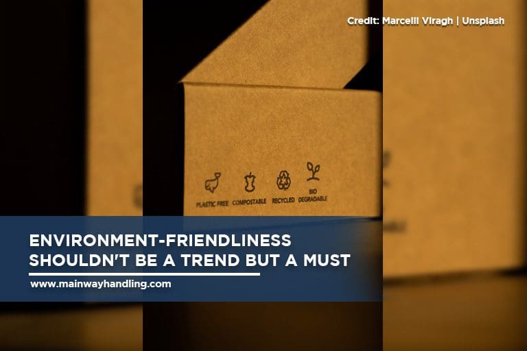 Caption: Environment-friendliness shouldn't be a trend but a must