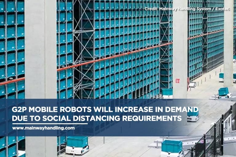 G2P mobile robots will increase in demand due to social distancing requirements